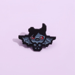 Broche <span class=keywords><strong>Demon</strong></span> <span class=keywords><strong>Girl</strong></span> avec ailes sombres Broche revers en métal élégant pour vêtements et accessoires - Product Image 2