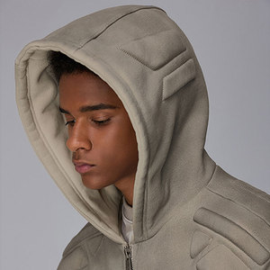 <span class=keywords><strong>Sweat</strong></span>-shirt à capuche unisexe grande taille 500 g/m² en molleton délavé, épais, avec logo personnalisé en relief 3D, 100 % coton, fermeture éclair pour <span class=keywords><strong>homme</strong></span> - Product Image 1