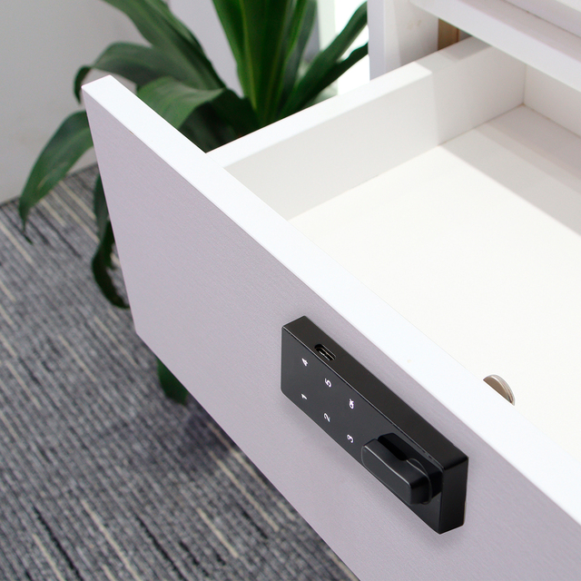 Smart Touch LCD Screen Password Drawer Lock with Tuya APP USB-KEY Zinc Alloy Material