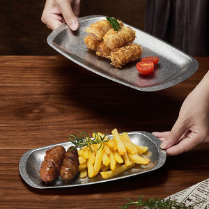 Plateau de service empilable en acier inoxydable de style coréen, plateau à collation en métal anti-déformation pour <span class=keywords><strong>restaurant</strong></span> coréen, bar, café, maison - Product Image 5