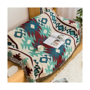 Premium Cross Border Stock Solid Color Printed Gear Blanket Air Conditioning Turkish Blanket Nap Blanket For Sofa Cover