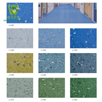 Revêtement de sol en rouleau de vinyle homogène en plastique vinyle PVC antidérapant de 2mm d'épaisseur pour bâtiment de bureaux d'hôpital scolaire