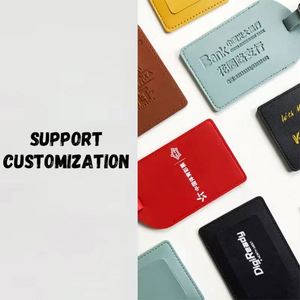 ป้ายติดกระเป๋าเดินทางแบบปรับได้ หลายสี ดีไซน์หรูหรา สำหรับติดบัตรขึ้นเครื่องบิน ป้ายชื่อกระเป๋าเดินทาง ป้ายกระเป๋าเดินทางหนัง PU แบบเปล่า - Product Image 3