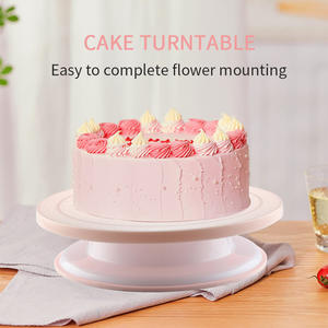 6 قطع من حامل الكيك البلاستيكي الدوار 360 درجة، مجموعة أدوات الخبز وملحقات تزيين الحلويات والكعك - Product Image 2