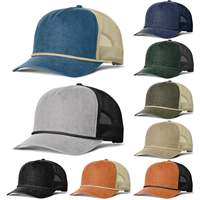 Sombreros de redes de alta calidad Richardson 939 forma 3D bordado Logo sombrero alto corona cuerda camionero gorras de malla