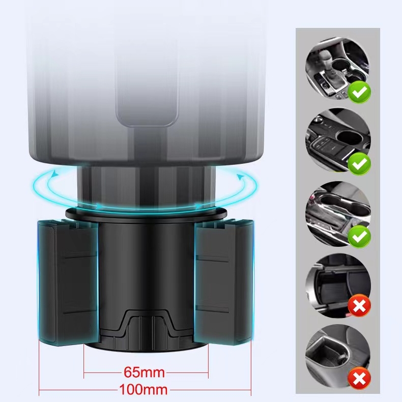 SteelTiger Large Size PP Car Cup Holder Expander Adapter - Beach Vacation Design