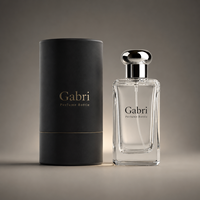 Flacon de parfum personnalisé de style vintage de 30 ml, 100 ml, flacon de parfum vide avec bouchon doré, flacon de parfum de luxe transparent de 50 ml avec boîte