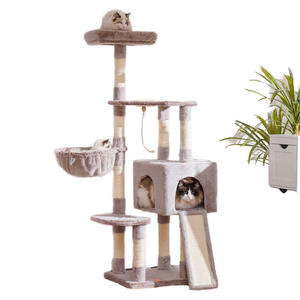 Papan penggaruk kucing, pohon rumah kucing Multilevel berkelanjutan, papan garuk Sisal bulu, kemasan kucing - Product Image 3