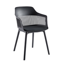 Chaise de salle à manger minimaliste moderne à dossier creux, tabouret en plastique de style nordique pour restaurant extérieur et maison
