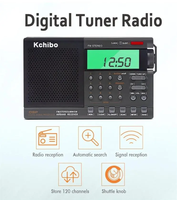 Radio de Poche Numérique Mondiale Haute Sensibilité avec Réveil FM AM SW Bande Aéronautique