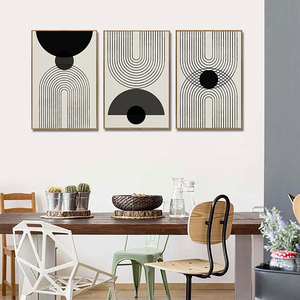 Orijinal sanat fabrika toptan yeni tasarım hattı 3 adet soyut dağ tuval orta yağ oturma odası ev dekor için - Product Image 3