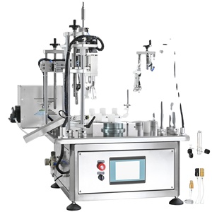 Machine de remplissage et de bouchage automatique à pompe péristaltique rotative pour liquides, parfums, cosmétiques, huiles essentielles et laboratoire - Product Image 1