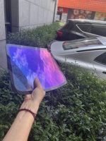 Film teinté pour pare-brise Ghost Purple, épaisseur 2 mil, protection UV, teinte rouge coucher de soleil caméléon