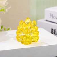 Ornements de renard à neuf queues en cristal transfrontalier créatif Petits cadeaux de bureau attirant la richesse-Vente en gros