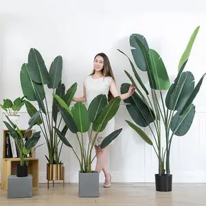 Tartaruga artificial em vaso para plantas, decoração de interiores em vaso, árvore de banana