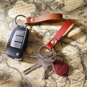 Cowhide <b>Key</b> Chain <b>Ring</b> for Men and Women Vintage Genuine Leather Car Keychain Car Keychain Pendant <b>Key</b> <b>Rings</b> Holder - Product Image 2