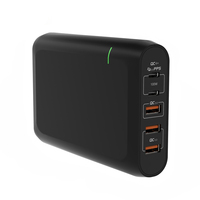 Kabbol Chargeur rapide USB C Plug, station de charge PD rapide 100W, adaptateur secteur 5 ports 3C2A pour ordinateurs portables et smartphones