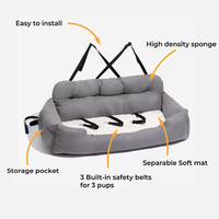 Offre Spéciale luxe chien lit rectangulaire pliant sac de transport pour animaux de compagnie pour chats étanche confortable solide pour voiture voyage siège arrière