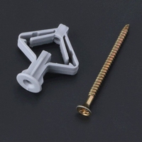 Cheville à expansion en plastique pour construction de cloisons sèches, norme ASTM, bouchon d'expansion papillon, diamètre 13 mm, capacité 20-30 kg