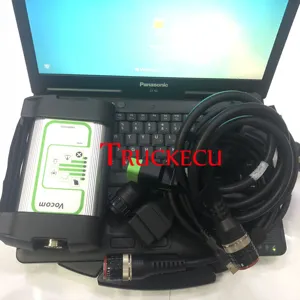 Cf53 alat teknologi laptop V2.8 ptt untuk volvo vces pro truk ekskavator fh fm euro6 ecu alat diagnostik pemrograman vocom 88890300