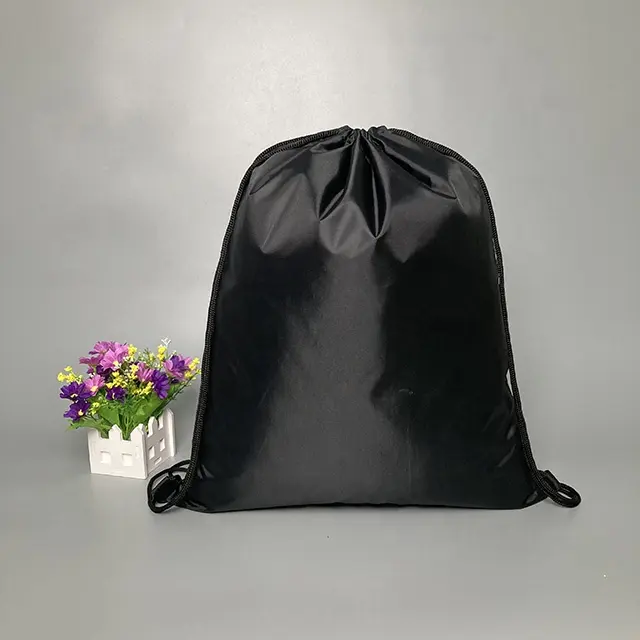 New Recycle Nylon String Haversack Bag Polyester Drawstring Bag Linen Shoes Oem Drawstring Dust Bags