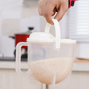 Cesta de drenaje de plástico para arroz y verduras, para lavado sin contacto en cocina, con flujo contrario, en stock - Product Image 1