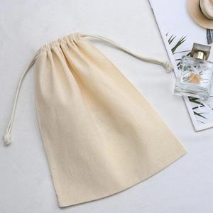 Petite pochette en coton biologique avec broderie personnalisée, sachet promotionnel de luxe, emballage en toile avec cordon de serrage - Product Image 2