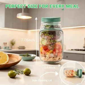 Modern Portable <b>Kitchen</b> Salad <b>Storage</b> <b>Jar</b> Freshness Preservation Sustainable Design Multifunction PP Plastic Food Container - Product Image 2