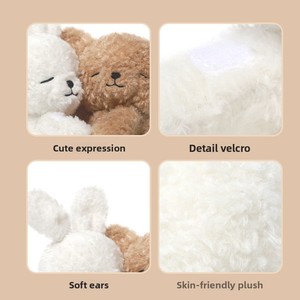 Peluche Lapin Câlin Amusant avec Autocollant, Coussin <span class=keywords><strong>de</strong></span> Sommeil, <span class=keywords><strong>Cadeau</strong></span> d'Anniversaire Unisexe 31-50cm 14+ - Product Image 4