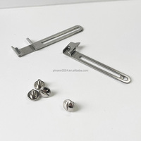 Pied presseur en acier pour ourlets extensibles, réglable, pour machines à coudre industrielles, couleur argent, pour l'industrie du vêtement