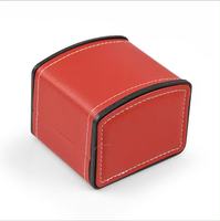 Boîte cadeau pour montre en gros, boîte de rangement ronde en cuir PU, boîte à montre personnalisée