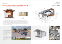 Maison d'hôtes préfabriquée au design moderne, mini-maison de luxe en conteneur avec terrasse