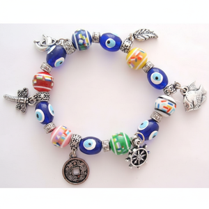 กำไลพลาสติกสำหรับสร้อยข้อมือรูปตาชั่วร้ายตัวเสน่ห์แบบแฟชั่น - Product Image 2