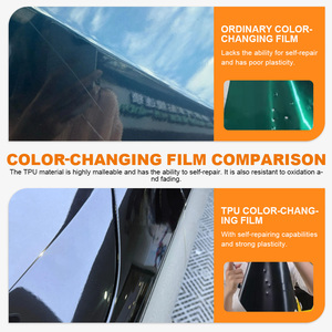 Pellicola Protettiva per Carrozzeria Auto XTFF PPF TPU SILENT BLACK 7.5mil, Cambio Colore, Anti-UV, Auto-Riparante, in Rotolo - Product Image 4