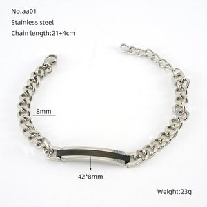 Zogxin Stainless Steel <b>Chain</b> Bracelet Unisex Fashion Jewelry Gift <b>Titanium</b> Steel Link Design - Product Image 4