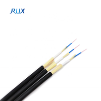 FTTH 1 Inti Jaket Ganda Penyangga Ketat Harga Kabel Serat Optik Bulat Benang Aramid