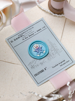Série Thé de l'Après-midi : Tête de tampon à cire dorée en relief pour invitation, lettre, enveloppe, cercle 2,5 cm, logo personnalisé, fabricant