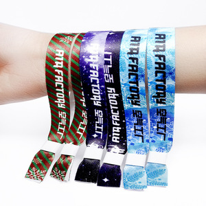 Hoge Kwaliteit Custom Event Festival Party Ribbon Satijnen Stof Eenmalig Gebruik Merken Logo Tekst Afdrukken Polsbandjes Armbanden - Product Image 6