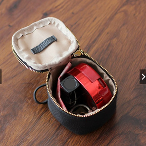 Bolsa cuadrada de cuero con cremallera para joyas, bolsa de mano para lápiz labial, monedero pequeño, caja compacta para guardar cosméticos - Product Image 3