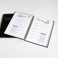 Coffret Cadeau Luxe Personnalisable 2026 – Carnet Spirale OEM, Journal de Bureau Noir A5 avec Boîte