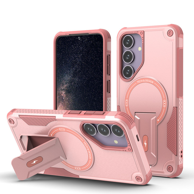 Unique Hybrid Phone Case for Samsung Galaxy S25 Ultra Good Quality Kickstand Hard PC TPU Protective Mobile Case