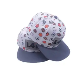 Halat Snapback şapka çalışan beyzbol şapkası baskı Premium kumaş moda spor kavisli ağız mektup 5 Panel naylon gençlik pamuk çocuk