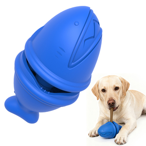 KINYU Neue umwelt freundliche Gummi zahn reinigung Interaktive Tiernahrung <span class=keywords><strong>Dog</strong></span> Toy Shark Style Chew Stick Holder Anti-Choke - Product Image 1