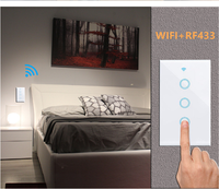 Interrupteur Mural Tactile Connecté Tuya WiFi 110V 220V Sans Neutre & Avec Neutre 1/2/3/4 Gang, Compatible RF433 et Alexa