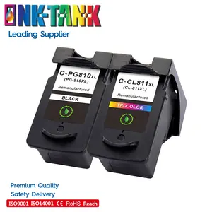 Cartridge 810 811 INK-TANK PG810 PG 810 PG-810 CL811 CL 811 CL-811 CL811XL Black Remanufactured InkJet Ink Cartridge For Canon PIXMA MP258 IP2770