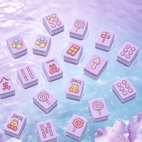 Jeu de Mahjong flottant bleu clair portable en EVA pour piscine, plage, resort, jeux nautiques unisexes, tuiles de jeu aquatiques
