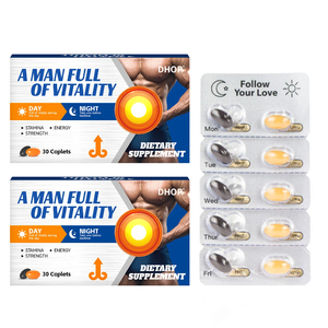 Maßgeschneiderte Maca-Pillen zur Männlichen Leistungssteigerung und Verzögerung, Kapseln für Energie, Hohe Kraft, Ausdauer und Vitalität, Softgels - Product Image 1