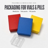 Flacon vide personnalisable pour emballage pharmaceutique, boîte pliable en papier de 3 ml pour peptides avec plateau en plastique