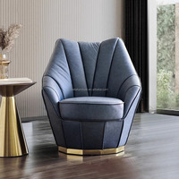 Hochwertige Wohnzimmermöbel-Sets Italienisches Sofa Designer Chaise Lounge Chairs Leder
