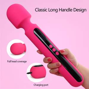 LCD-Display USB wiederauf ladbarer AV-Vibrator Handheld Vib rating Vagina Massage gerät Stick Female Wand Vibrator für Frauen Masturbation - Product Image 4